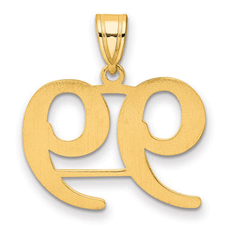 14k Yellow Gold Polished Number 99 Pendant