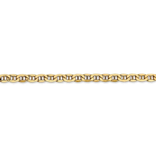 20" 14k Yellow Gold 4mm Semi-Solid Anchor Chain Necklace