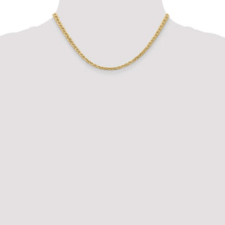 16" 14k Yellow Gold 4mm Semi-Solid Anchor Chain Necklace
