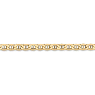 18" 14k Yellow Gold 4.75mm Semi-Solid Anchor Chain Necklace