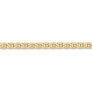 20" 14k Yellow Gold 4.75mm Semi-Solid Anchor Chain Necklace