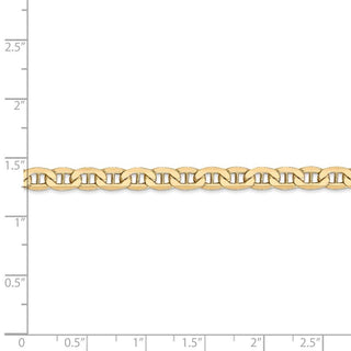 20" 14k Yellow Gold 4.75mm Semi-Solid Anchor Chain Necklace