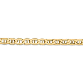 18" 14k Yellow Gold 5.5mm Semi-Solid Anchor Chain Necklace