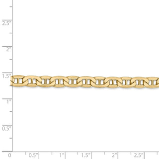 20" 14k Yellow Gold 5.5mm Semi-Solid Anchor Chain Necklace