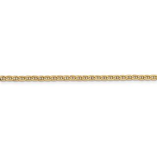 16" 14k Yellow Gold 2.4mm Semi-Solid Anchor Chain Necklace