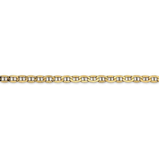 24" 14k Yellow Gold 3.2mm Semi-Solid Anchor Chain Necklace