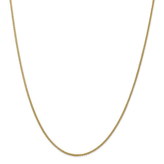 10" 14k Yellow Gold 1.55mm Semi-Solid Wheat Chain Anklet