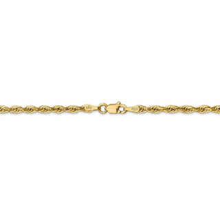 24" 14k Yellow Goldy 2.8mm Semi-Solid Rope Chain Necklace