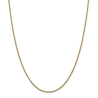 16" 14k Yellow Gold 1.5mm Semi-Solid Round Box Chain Necklace