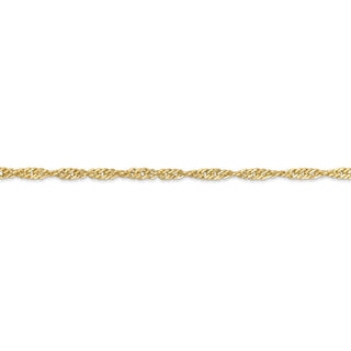 24" 14k Yellow Gold 2.75mm Lightweight Singapore Chain Necklace