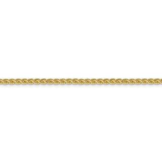 24" 14k Yellow Gold 2.75mm Semi-solid Wheat Chain Necklace