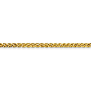 24" 14k Yellow Gold 3.45mm Semi-solid Wheat Chain Necklace