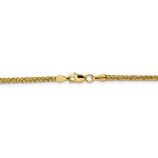 20" 14k Yellow Gold 2.35mm Semi-solid 3-Wire Wheat Chain Necklace