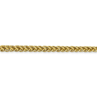 26" 14k Yellow Gold 4.65mm Semi-solid 3-Wire Wheat Chain Necklace