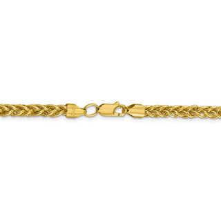 26" 14k Yellow Gold 4.65mm Semi-solid 3-Wire Wheat Chain Necklace