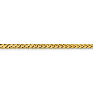 22" 14k Yellow Gold 3.1mm Semi-solid Diamond-cut Wheat Chain Necklace