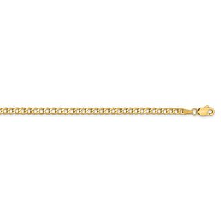 28" 14k Yellow Gold 2.85mm Semi-Solid Curb Chain Necklace