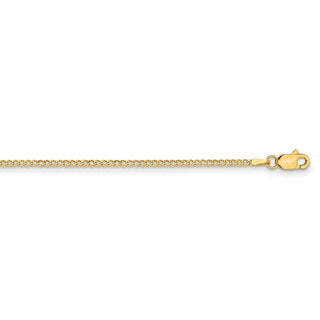 16" 14k Yellow Gold 1.85mm Semi-Solid Curb Chain Necklace