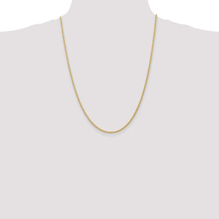 24" 14k Yellow Gold 2mm Semi-Solid Wheat Chain Necklace