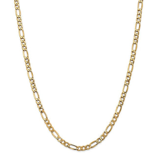 26" 14k Yellow Gold 5.75mm Semi-Solid Figaro Chain Necklace