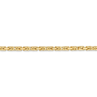7" 14k Yellow Gold 2mm Byzantine Chain Bracelet
