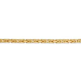 7" 14k Yellow Gold 2.5mm Byzantine Chain Bracelet