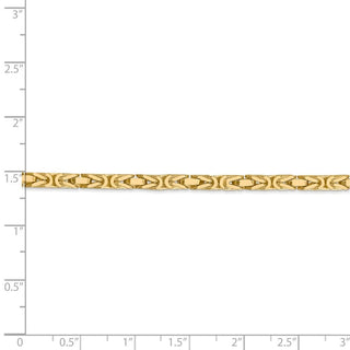 8" 14k Yellow Gold 3.25mm Byzantine Chain Bracelet