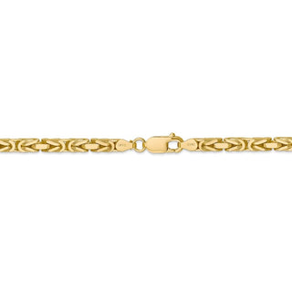 7" 14k Yellow Gold 4mm Byzantine Chain Bracelet