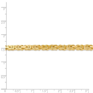 8" 14k Yellow Gold 4mm Byzantine Chain Bracelet