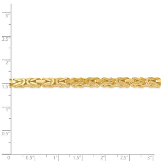 7" 14k Yellow Gold 4mm Byzantine Chain Bracelet