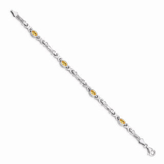 7" 14k White Gold Citrine Bracelet BM4497-CI-W