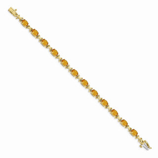 7" 14k Yellow Gold Citrine Bracelet BM4499-CI-Y