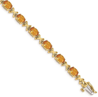 7" 14k Yellow Gold Citrine Bracelet BM4499-CI-Y