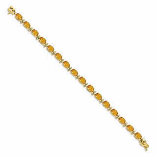 7" 14k Yellow Gold Citrine Bracelet BM4501-CI-Y