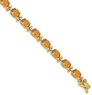 7" 14k Yellow Gold Citrine Bracelet BM4501-CI-Y