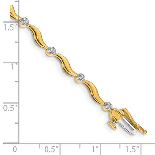 14k Yellow Gold Diamond Bracelet BM4603-015-YA