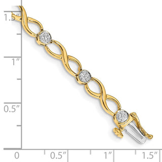 14k Yellow Gold Diamond Infinity Bracelet BM4631-013-YA