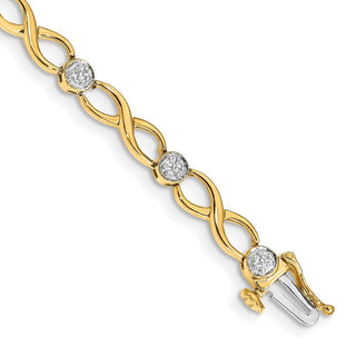 14k Yellow Gold Diamond Infinity Bracelet BM4631-013-YA