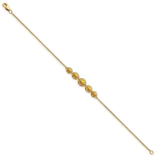 7" 14k Yellow Gold Marquise Citrine Bracelet