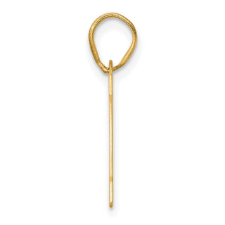 14k Yellow Gold Polished Block Number 10 Pendant