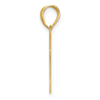 14k Yellow Gold Polished Block Number 11 Pendant