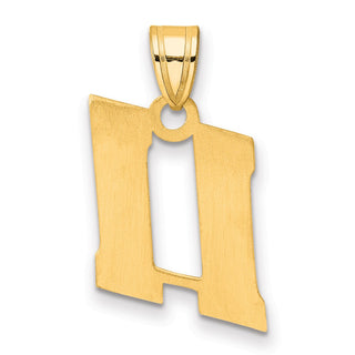 14k Yellow Gold Polished Block Number 11 Pendant