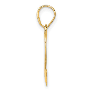 14k Yellow Gold Polished Block Number 12 Pendant