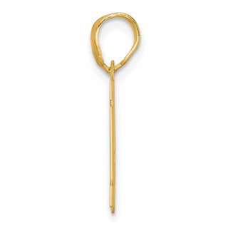 14k Yellow Gold Polished Block Number 15 Pendant