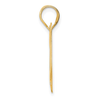 14k Yellow Gold Polished Block Number 20 Pendant