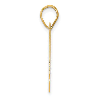 14k Yellow Gold Polished Block Number 21 Pendant