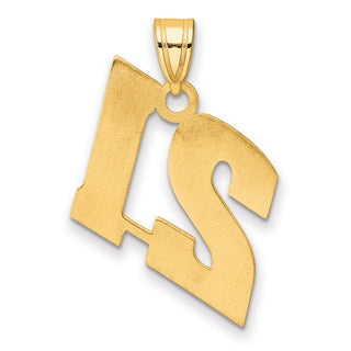 14k Yellow Gold Polished Block Number 21 Pendant