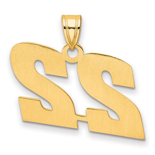 14k Yellow Gold Polished Block Number 22 Pendant