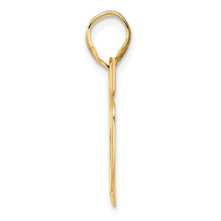 14k Yellow Gold Polished Block Number 25 Pendant
