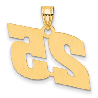 14k Yellow Gold Polished Block Number 25 Pendant